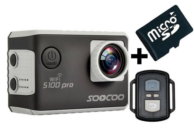 Camera Video Sport 4K iUni Dare S100 Pro Black, WiFi, mini HDMI, 2 inch LCD, telecomanda + Card Micr